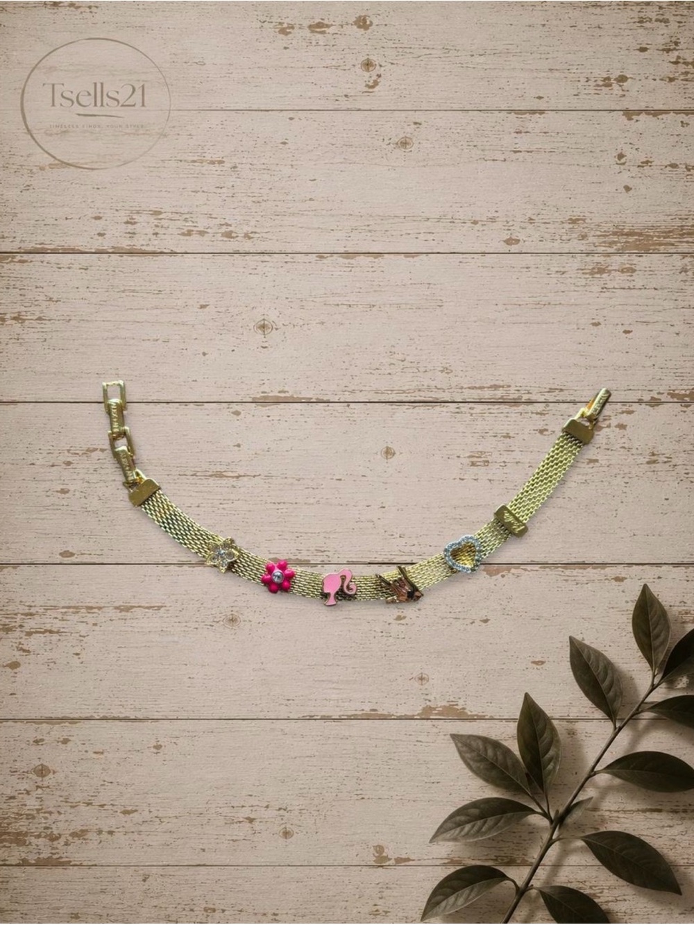 Alex and Ani x Barbie Multicharm Mesh Bracelet